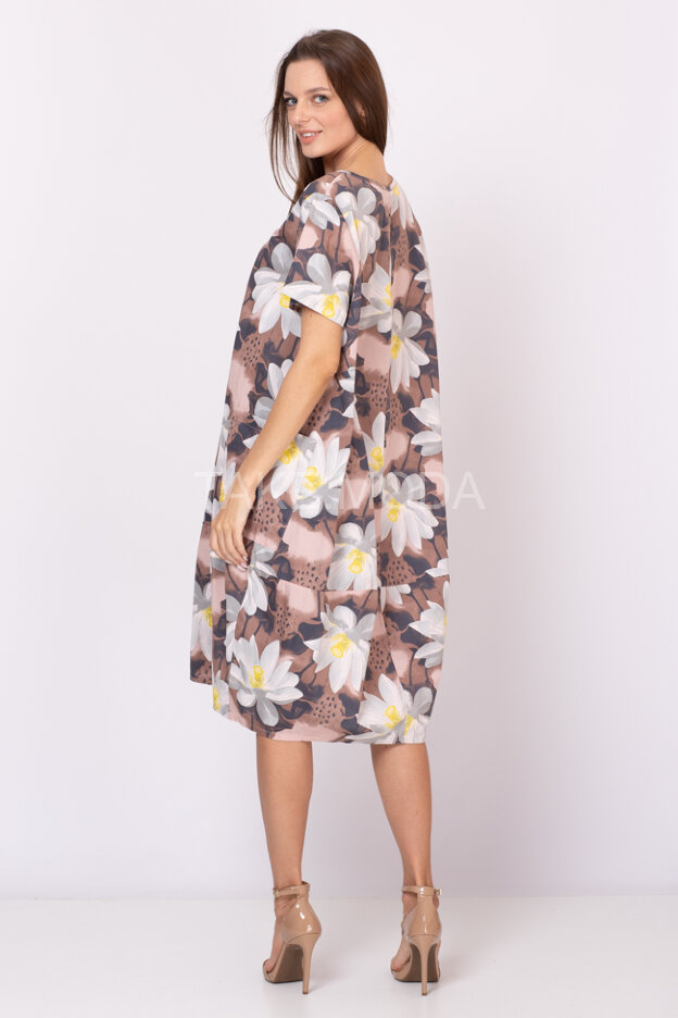 Платье Oversize с цветочным принтом