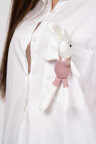 Сорочка декорированная брелком заяц
