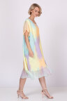 Комбинированное платье с градиентом цвета