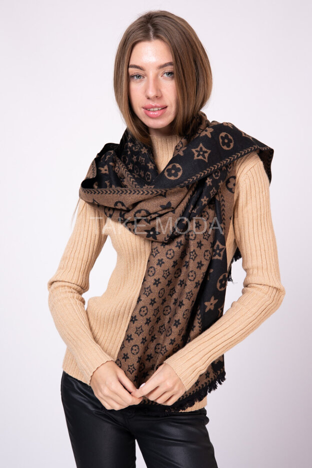 Вискозный шарф с добавлением шерсти