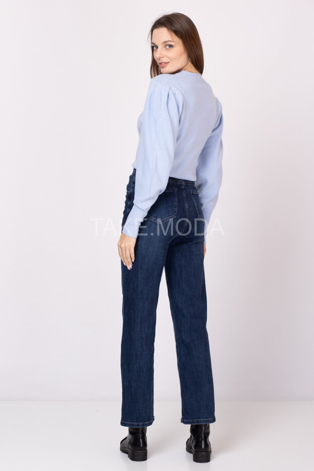 Классические джинсы с высокой посадкой
