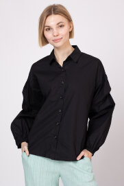 Хлопковая блуза с оригинальным рукавом